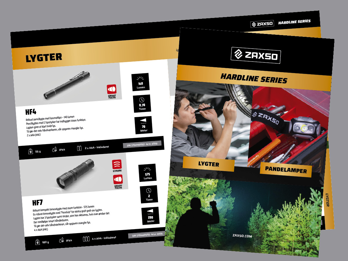 Zaxso Download katalog - catalogue - Pandelamper og Lygter - Headlamps and flashlights