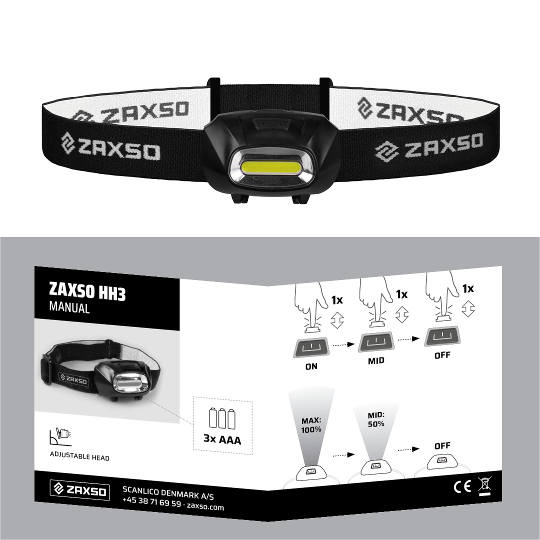 ZAXSO - HH3 headlamp - Download manual